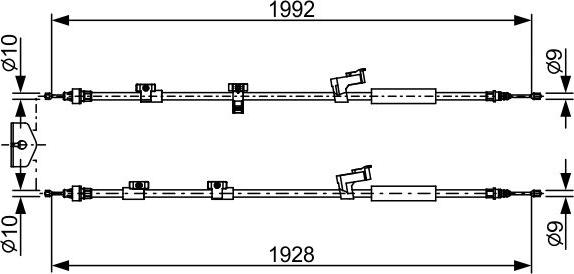 BOSCH 1 987 482 494 - Трос, гальмівна система autozip.com.ua
