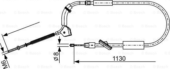 BOSCH 1 987 482 490 - Трос, гальмівна система autozip.com.ua