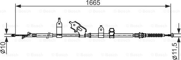 BOSCH 1 987 482 440 - Трос, гальмівна система autozip.com.ua