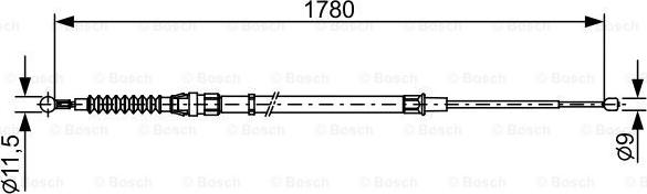 BOSCH 1 987 482 458 - Трос, гальмівна система autozip.com.ua