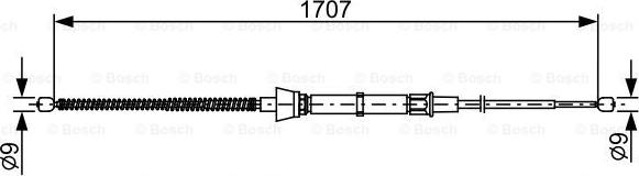 BOSCH 1 987 482 457 - Трос, гальмівна система autozip.com.ua