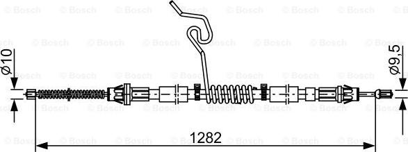 BOSCH 1 987 482 462 - Трос, гальмівна система autozip.com.ua