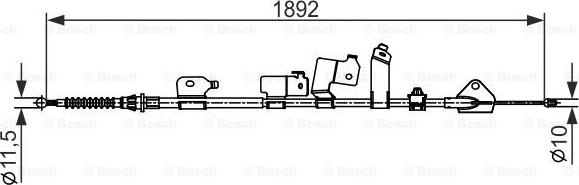 BOSCH 1 987 482 439 - Трос, гальмівна система autozip.com.ua