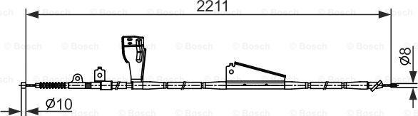 BOSCH 1 987 482 424 - Трос, гальмівна система autozip.com.ua