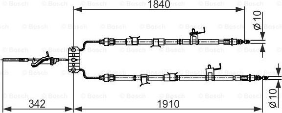 BOSCH 1 987 482 420 - Трос, гальмівна система autozip.com.ua