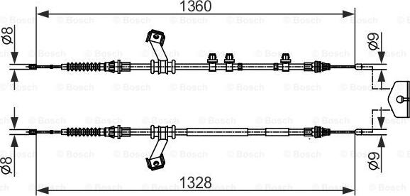 BOSCH 1 987 482 422 - Трос, гальмівна система autozip.com.ua