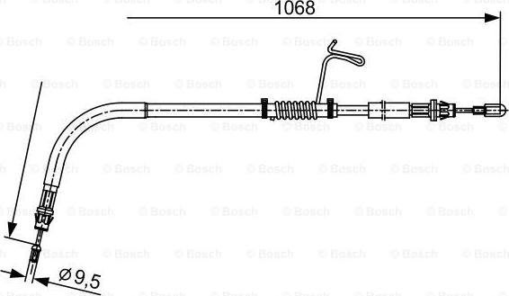 BOSCH 1 987 482 544 - Трос, гальмівна система autozip.com.ua