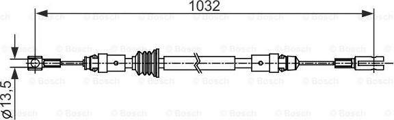 BOSCH 1 987 482 548 - Трос, гальмівна система autozip.com.ua