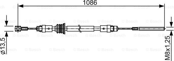 BOSCH 1 987 482 547 - Трос, гальмівна система autozip.com.ua