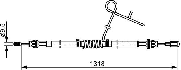 BOSCH 1 987 482 559 - Трос, гальмівна система autozip.com.ua