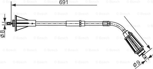 BOSCH 1 987 482 555 - Трос, гальмівна система autozip.com.ua