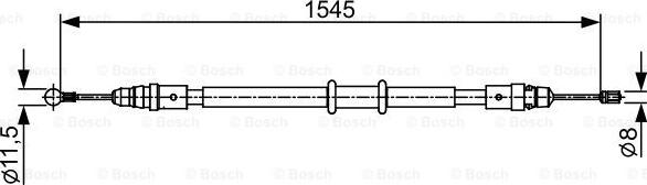 BOSCH 1 987 482 551 - Трос, гальмівна система autozip.com.ua