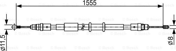 BOSCH 1 987 482 552 - Трос, гальмівна система autozip.com.ua