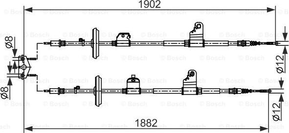 BOSCH 1 987 482 562 - Трос, гальмівна система autozip.com.ua