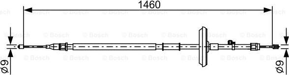 BOSCH 1 987 482 504 - Трос, гальмівна система autozip.com.ua