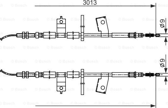 BOSCH 1 987 482 585 - Трос, гальмівна система autozip.com.ua