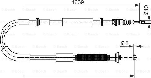 BOSCH 1 987 482 588 - Трос, гальмівна система autozip.com.ua