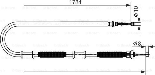 BOSCH 1 987 482 587 - Трос, гальмівна система autozip.com.ua