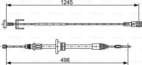 BOSCH 1 987 482 524 - Трос, гальмівна система autozip.com.ua