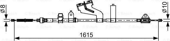 BOSCH 1 987 482 656 - Трос, гальмівна система autozip.com.ua