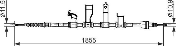 BOSCH 1 987 482 685 - Трос, гальмівна система autozip.com.ua