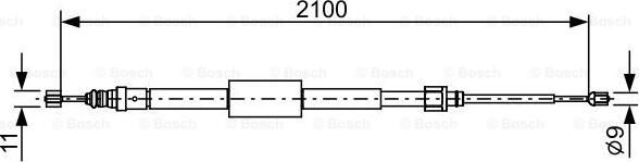 BOSCH 1 987 482 635 - Трос, гальмівна система autozip.com.ua