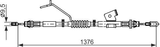 BOSCH 1 987 482 673 - Трос, гальмівна система autozip.com.ua