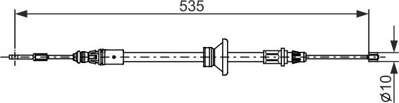 BOSCH 1 987 482 677 - Трос, гальмівна система autozip.com.ua