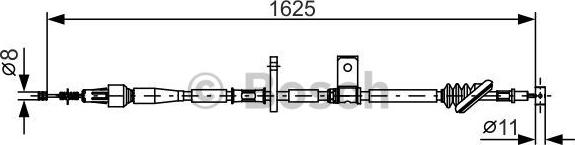 BOSCH 1 987 482 094 - Трос, гальмівна система autozip.com.ua