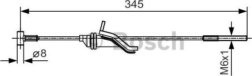 BOSCH 1 987 482 059 - Трос, гальмівна система autozip.com.ua