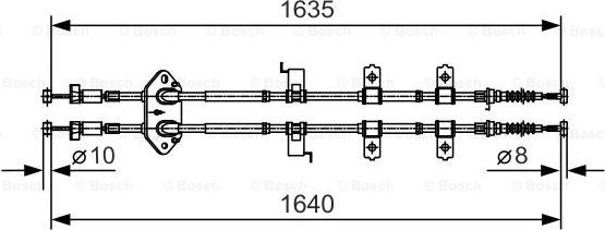 BOSCH 1 987 482 054 - Трос, гальмівна система autozip.com.ua