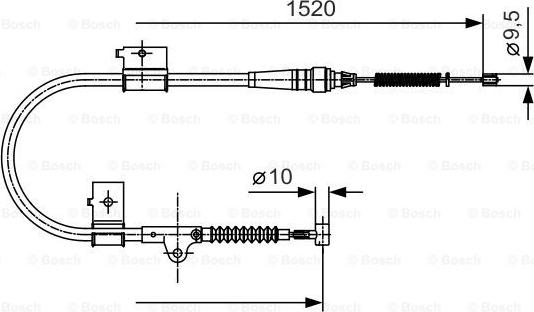 BOSCH 1 987 482 051 - Трос, гальмівна система autozip.com.ua