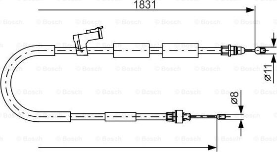 BOSCH 1 987 482 058 - Трос, гальмівна система autozip.com.ua