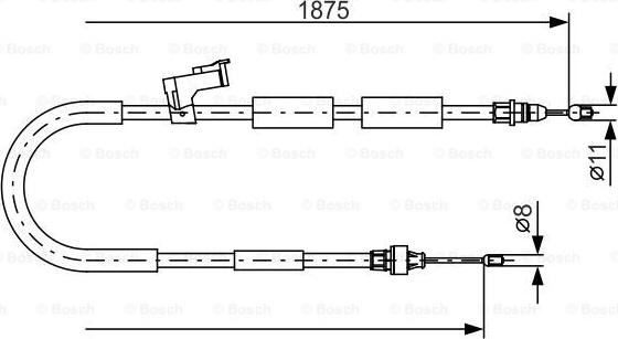 BOSCH 1 987 482 057 - Трос, гальмівна система autozip.com.ua