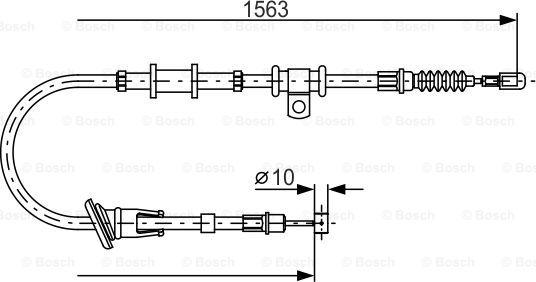 BOSCH 1 987 482 064 - Трос, гальмівна система autozip.com.ua