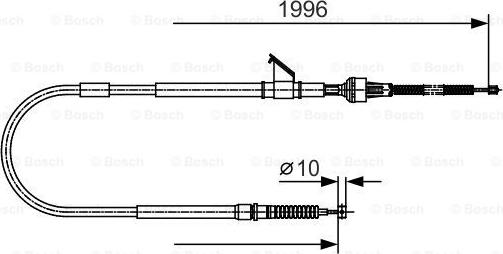 BOSCH 1 987 482 068 - Трос, гальмівна система autozip.com.ua