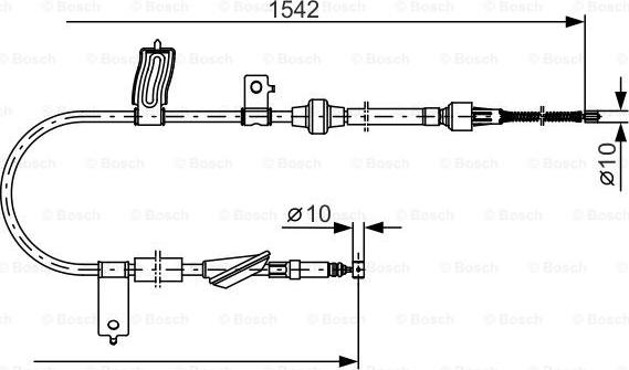 BOSCH 1 987 482 084 - Трос, гальмівна система autozip.com.ua