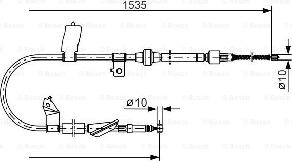 BOSCH 1 987 482 085 - Трос, гальмівна система autozip.com.ua