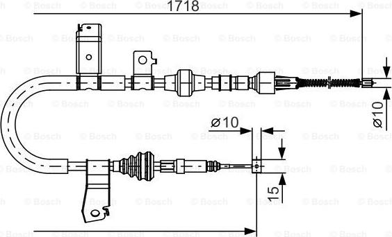 BOSCH 1 987 482 086 - Трос, гальмівна система autozip.com.ua