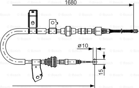 BOSCH 1 987 482 087 - Трос, гальмівна система autozip.com.ua