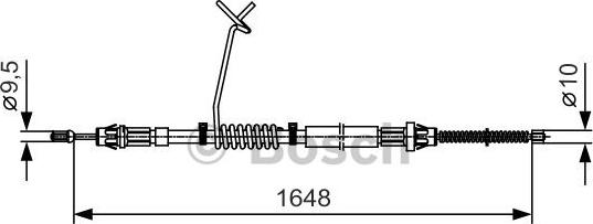 BOSCH 1 987 482 035 - Трос, гальмівна система autozip.com.ua