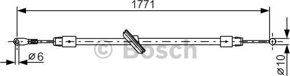 BOSCH 1 987 482 030 - Трос, гальмівна система autozip.com.ua