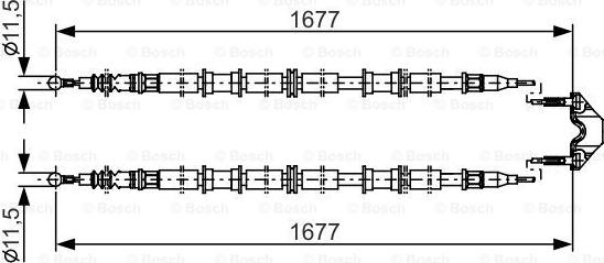 BOSCH 1 987 482 141 - Трос, гальмівна система autozip.com.ua