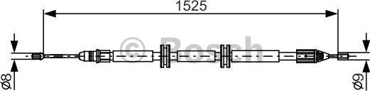 BOSCH 1 987 482 142 - Трос, гальмівна система autozip.com.ua