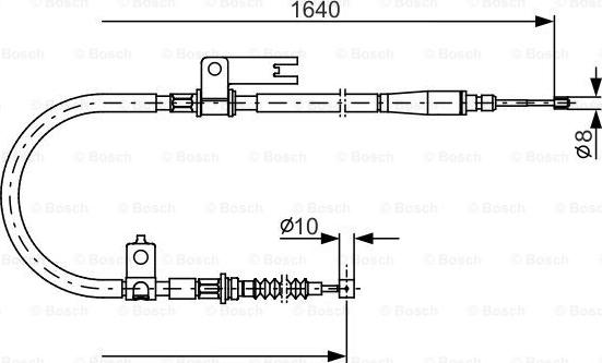 BOSCH 1 987 482 154 - Трос, гальмівна система autozip.com.ua