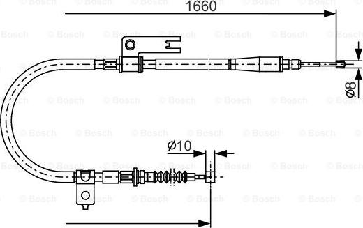 BOSCH 1 987 482 153 - Трос, гальмівна система autozip.com.ua