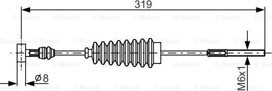 BOSCH 1 987 482 157 - Трос, гальмівна система autozip.com.ua