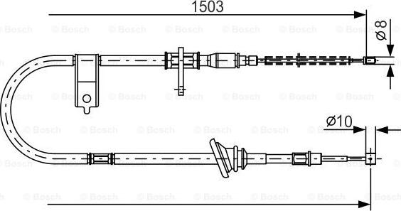 BOSCH 1 987 482 165 - Трос, гальмівна система autozip.com.ua