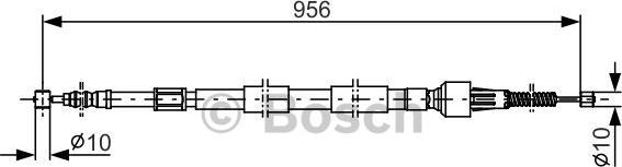 BOSCH 1 987 482 162 - Трос, гальмівна система autozip.com.ua