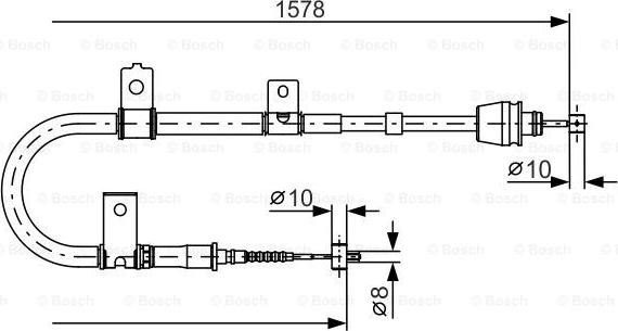 BOSCH 1 987 482 167 - Трос, гальмівна система autozip.com.ua